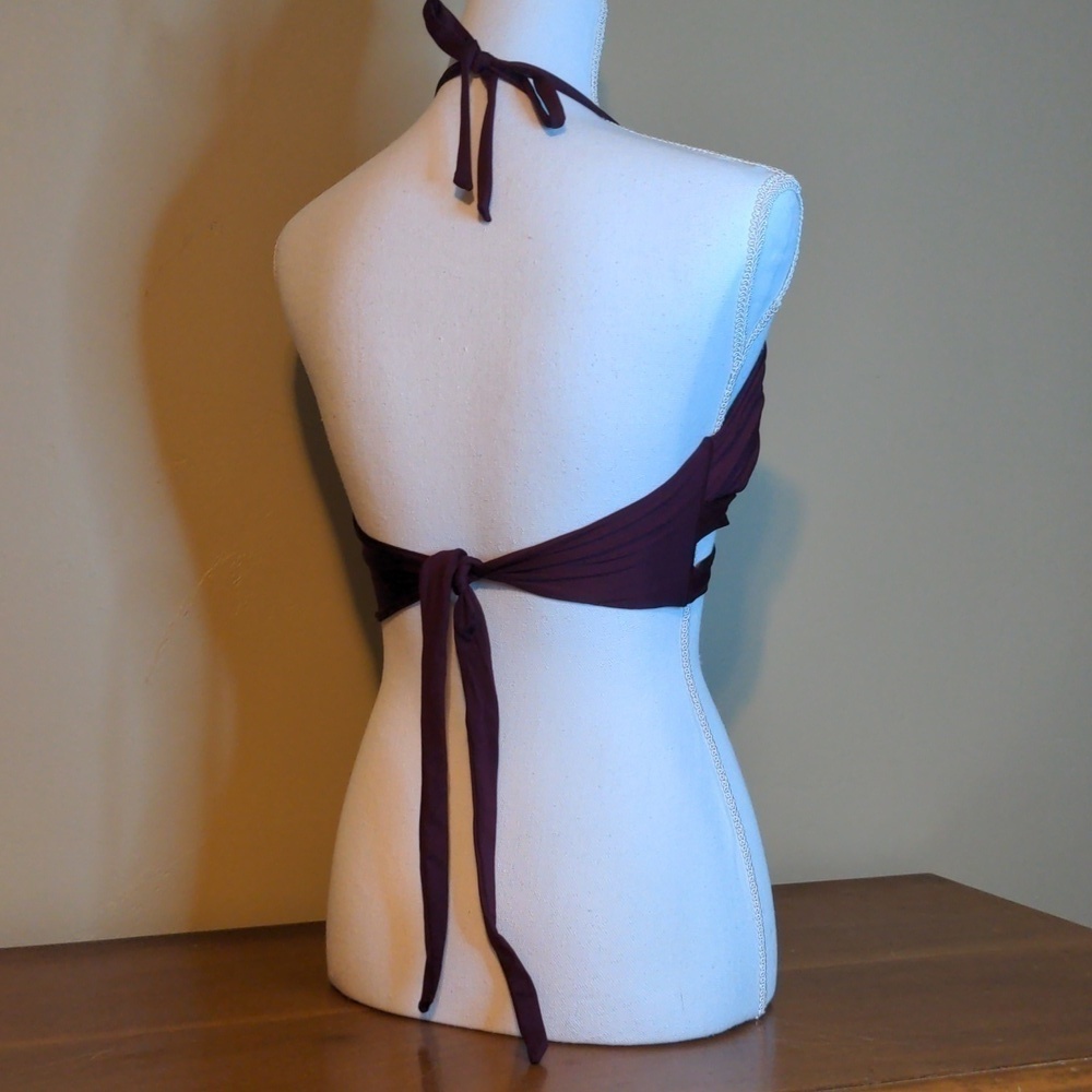 KONA SOL Faux Wrap Halter Bikini with Poppin Cherry String Bikini Bottom Size L - Picture 5 of 13